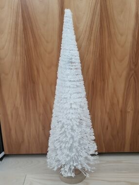 Marshalls White Sparkle Tinsel Cone Tree